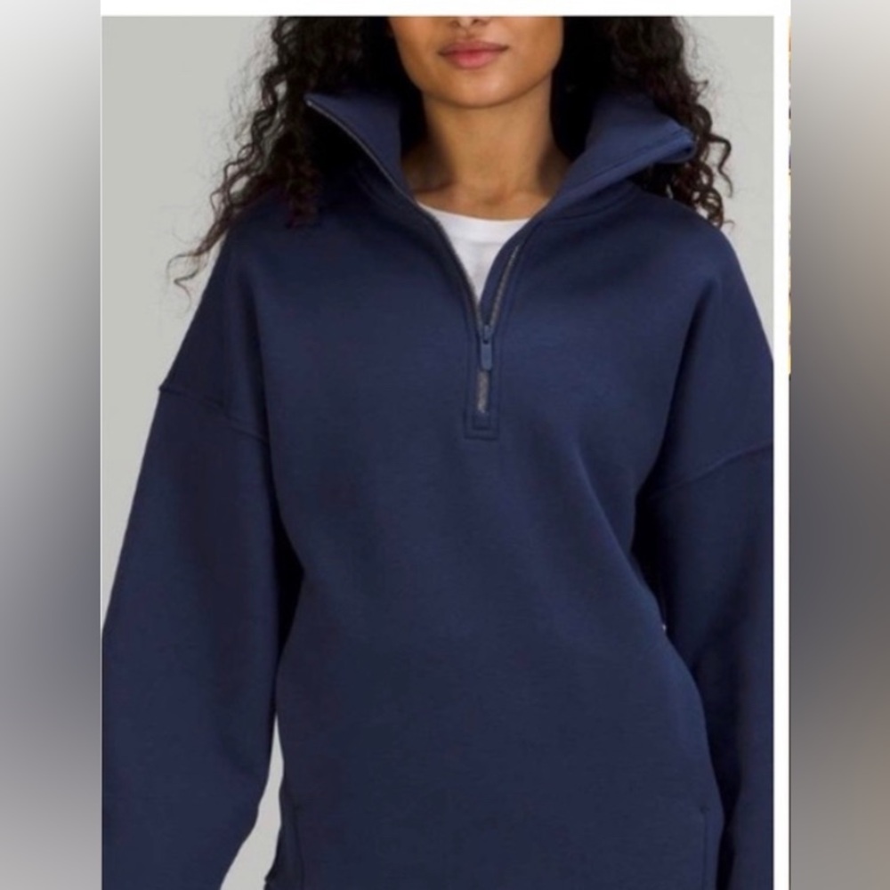 Thick fleece half zip